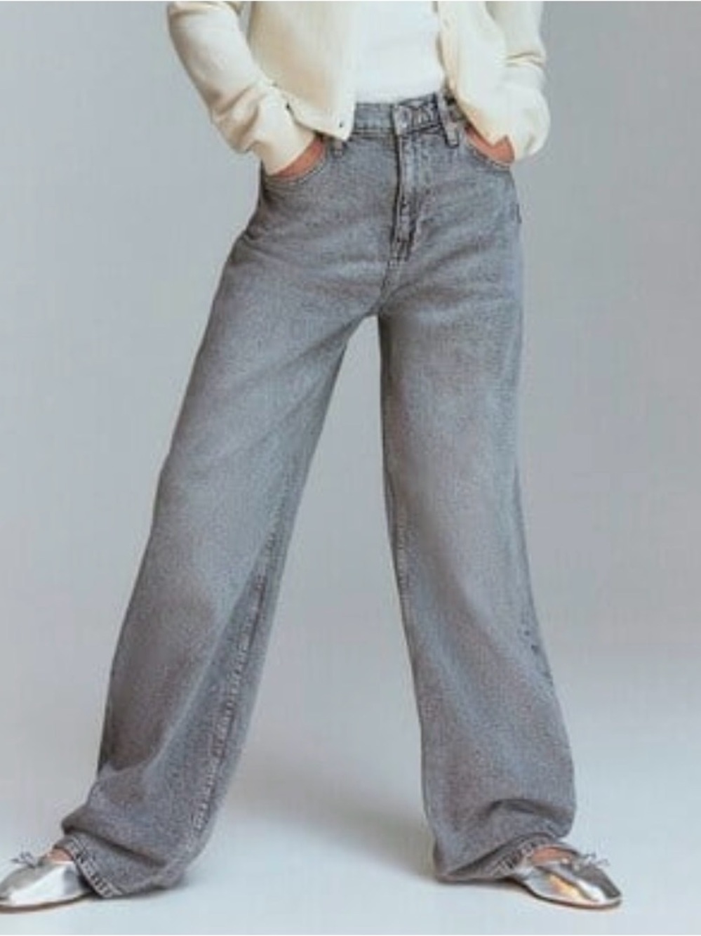 Girls-kids Grey Jeans size US14 (CAN Youth 11-12)